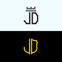Set logo design inspiration for the company from the initial letters JD logo icon. -Vectors