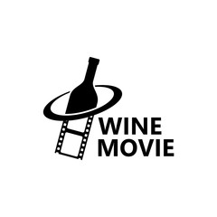 Wine Movie Logo Template Design