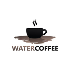 Water Coffee Logo Template Design
