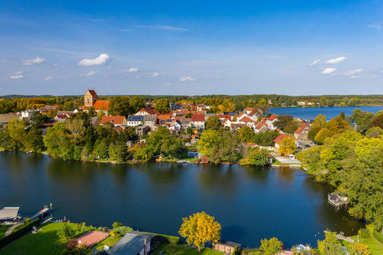 Die Stadt Lychen in der Uckermark, Land Brandenburg