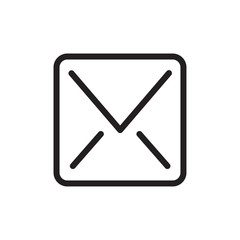 envelope icon trendy flat design