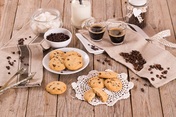 Obraz na płótnie Canvas Chocolate chip cookies. 