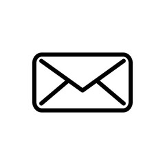envelope icon trendy flat design
