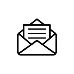 envelope icon trendy flat design