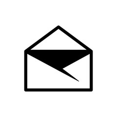 envelope icon trendy flat design