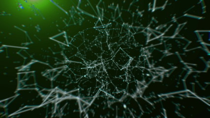 Green Technology Abstract Geometric Background Plexus