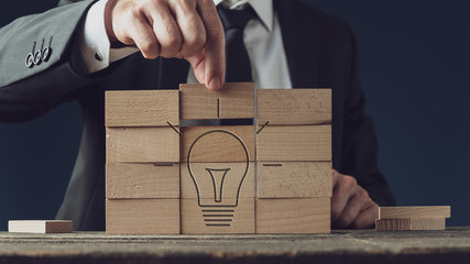 Conceptual image of business vision and idea