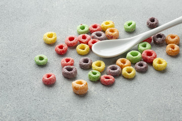Fototapeta na wymiar Close-up assortment of tasty cereal