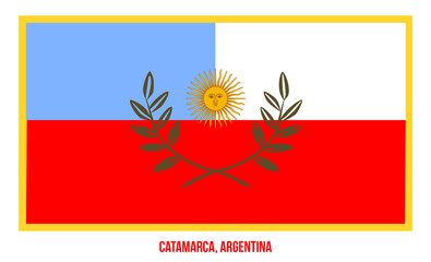 Catamarca Flag Vector Illustration on White Background. Flag of Argentina Provinces.