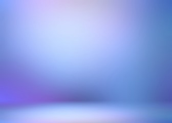 Wonderful blue lilac 3d background. Magic empty room template. Fantastic studio illustration. Fairytale decoration.