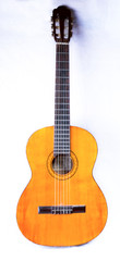 Fototapeta na wymiar Classical guitar isolated on white background