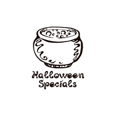 Halloween Hand Drawn Boiler with Phrase