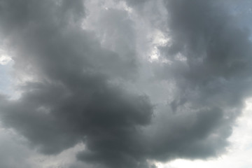 Fototapeta na wymiar Nature of black cloud before rainy.