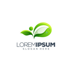 leaf logo design vector illustration