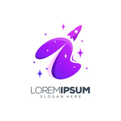 rocket logo design vector illustration