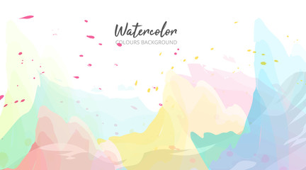 Abstract watercolor background - Vector Illustration