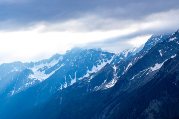 Fototapeta na wymiar Landscape near Staller Saddle, High Tauern, East Tyrol, Austria