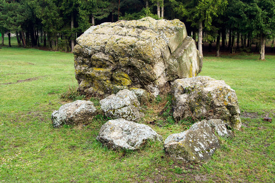 Adolf Hitler bunker remains.Residence "werwolf" near Vinnitsa,Ukraine