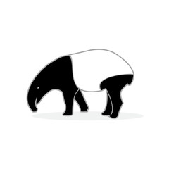 Simple illustration of tapir logo icon