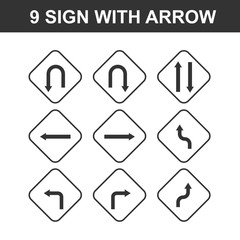 set of traffic signs icon