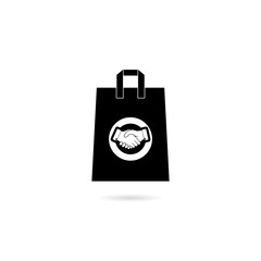 Shopping bag icon isolated on white background