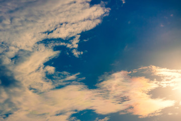 Fototapeta premium white Cirrus clouds on blue the sky
