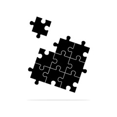 Jigsaw icon. Vector concept illustration for design.