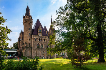 Naklejka premium Castle in Moszna, southwestern Poland