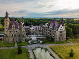 Fototapeta na wymiar Castle in Moszna, southwestern Poland
