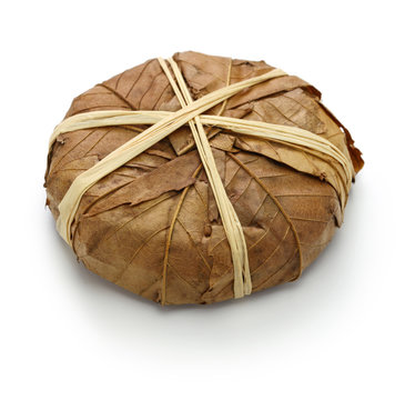 banon a la feuille, french goat cheese is wrapped in chestnut leaves