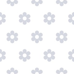 Seamless pattern with cute gray flowers. Seamless pattern can be used for wallpaper, pattern fills, web page background, surface textures.