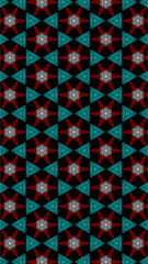 Ornate geometric pattern and abstract colored background