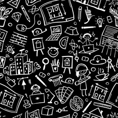 Bureau of architecture, seamless pattern for your design