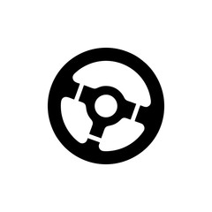 Steering wheel icon vector