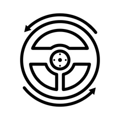 Steering wheel icon vector