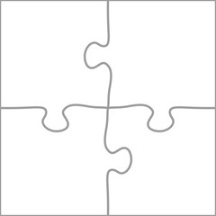 Complete Puzzle Vector Template
