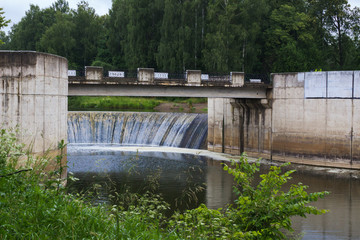 Old hydroelectric power station in Yaropolets, Moscow region, Russian Federation. The first hydroelectric power station in the USSR - 295903650