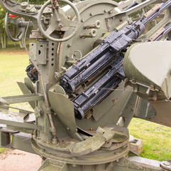 Old anti aircraft gun controls