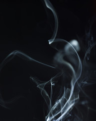 white smoke on a black background for design