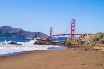 Beautiful Golden Gate Bridge in San Francisco California USA