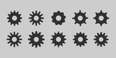 Gear icon set