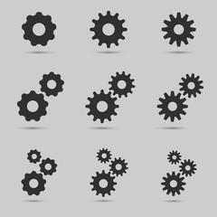 Gear icon set