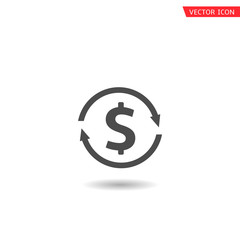 Dollar Money transfer icon