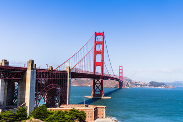 Beautiful Golden Gate Bridge in San Francisco California USA