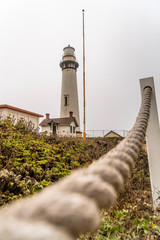 Beautiful lighthouse on the coast of California