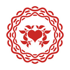Simple red heart icon. Love symbol.