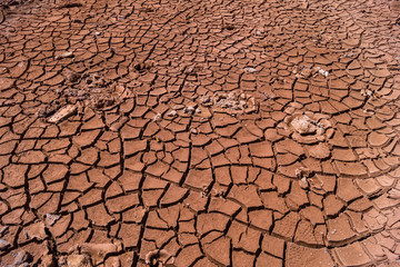 dry cracked riverbed