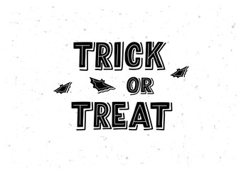 Trick or treat hand drawn lettering