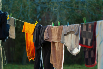 Pinned clothing outdoor