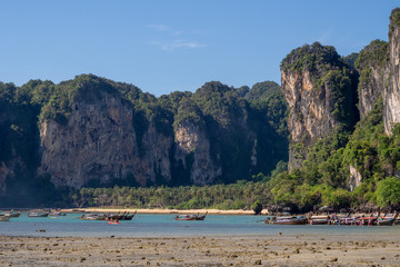 Fototapeta na wymiar View on Tonsai beach from Railay West in Krabi, Thailand